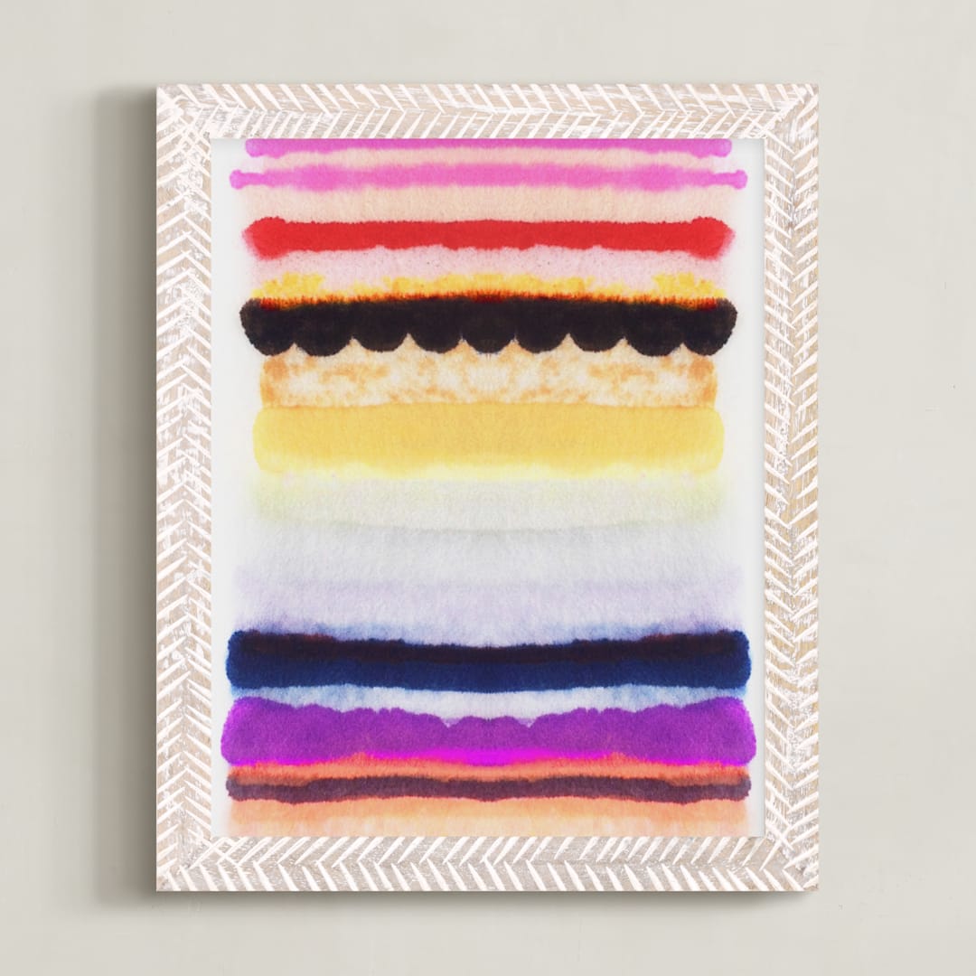 "Behind The Veil 2" - Art Print in Vibrant Cherry by HAPI ART - Framed