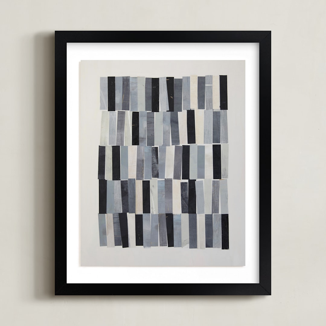 "tonality III" - Art Print in Slate by Sara Hicks Malone - Framed