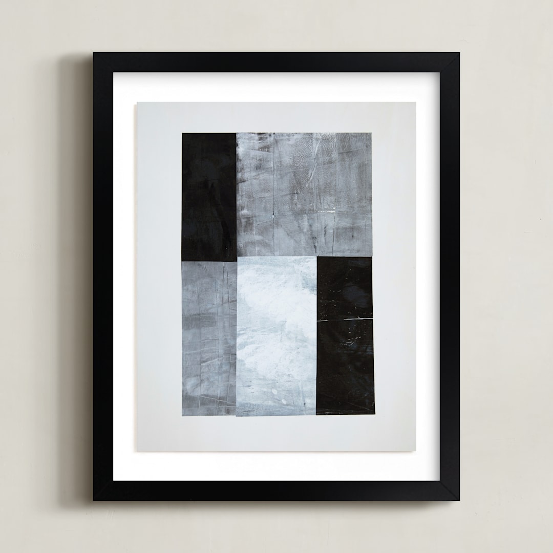 "tonality IV" - Art Print in Slate by Sara Hicks Malone - Framed