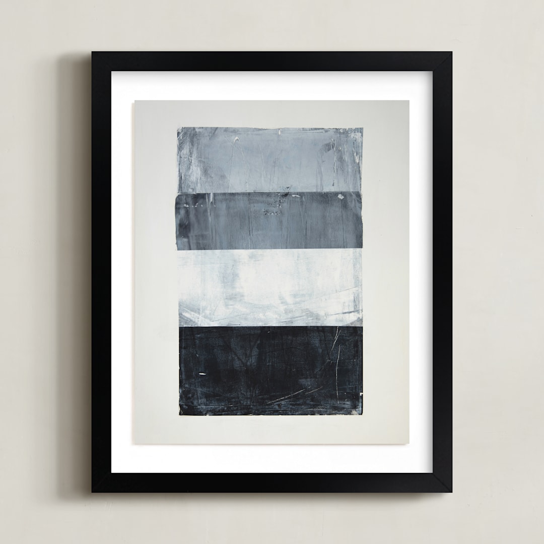 "tonality II" - Art Print in Slate by Sara Hicks Malone - Framed