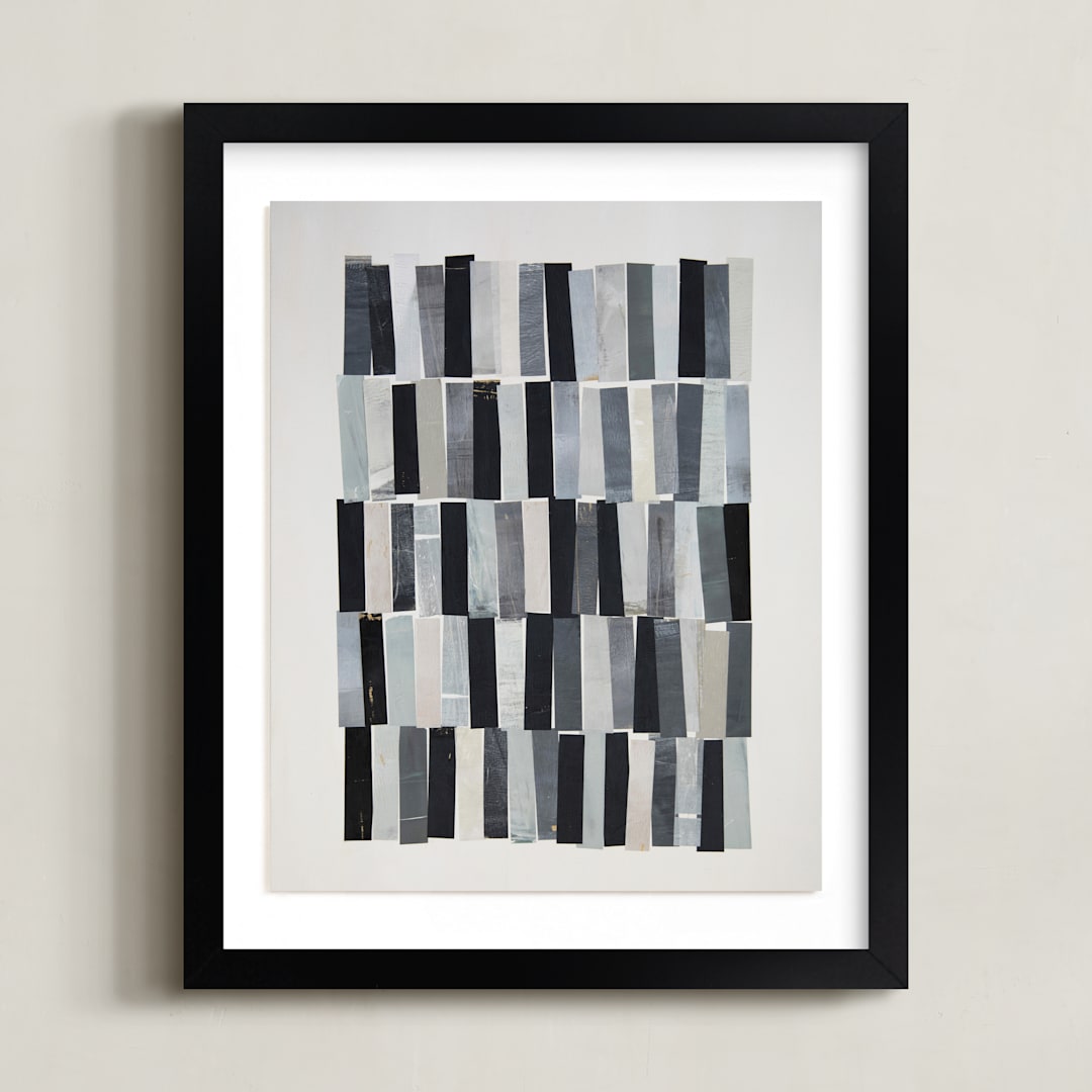 "tonality I" - Art Print in Slate by Sara Hicks Malone - Framed