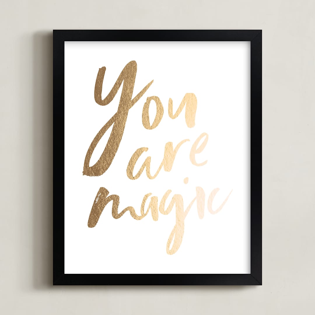 "Magical" - Custom Foil Print in Gold by AK Graphics - Framed