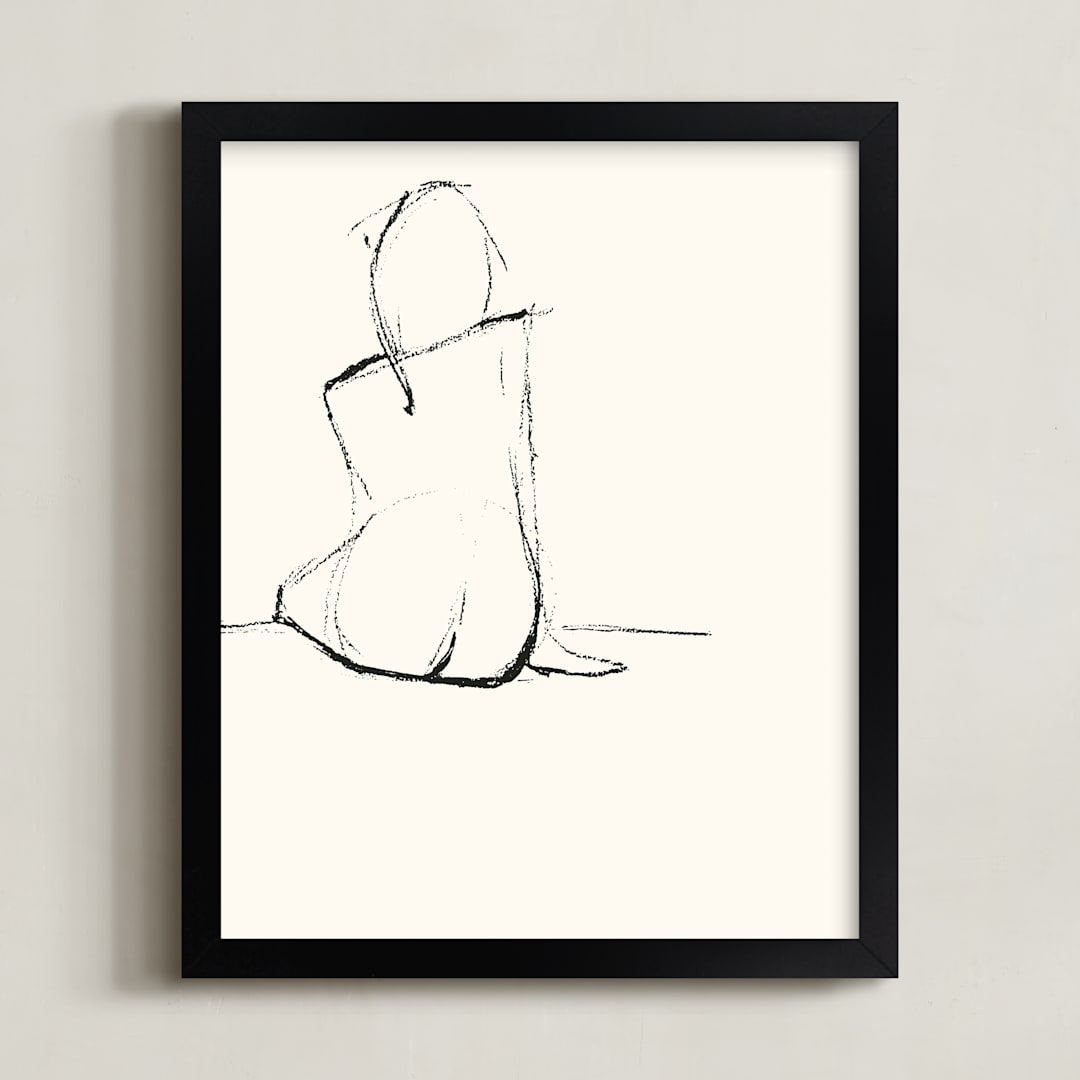 "Composed" - Art Print in Nude by A Conger - Framed
