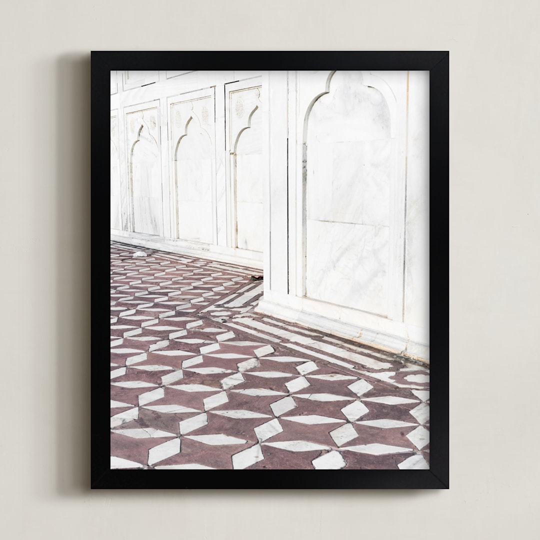 "Palace Walk 2" - Art Print in sandstone by Kamala Nahas - Framed