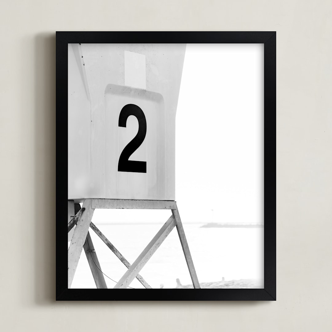 "Tower 2 Three" - Art Print in black and white by Kamala Nahas - Framed