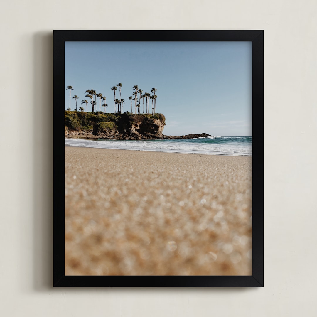 "Grains Of Sand" - Art Print in Sand Gold by Christian Florin - Framed