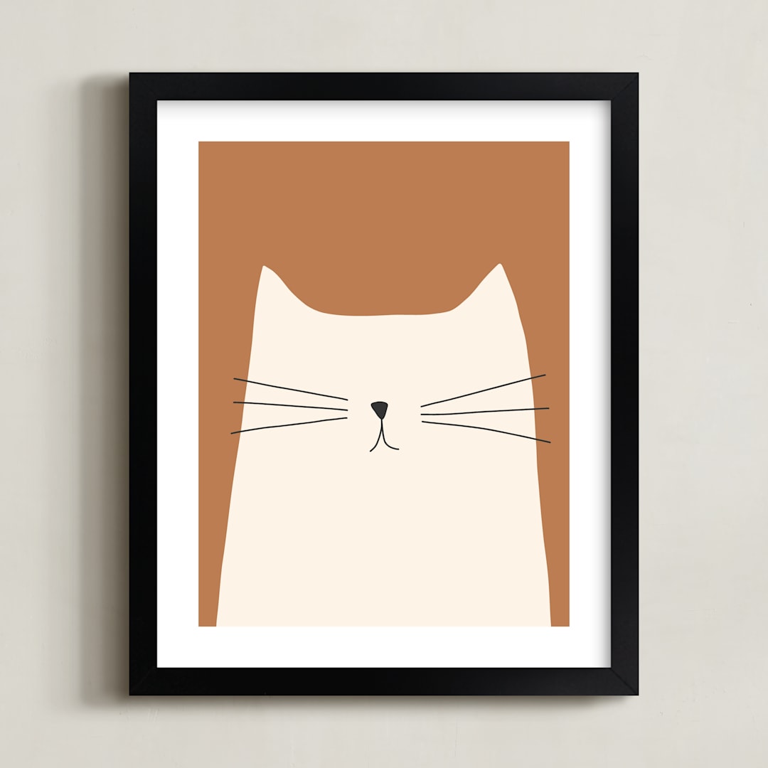 "House Cat" - Art Print in Sienna by Coit Creative - Framed