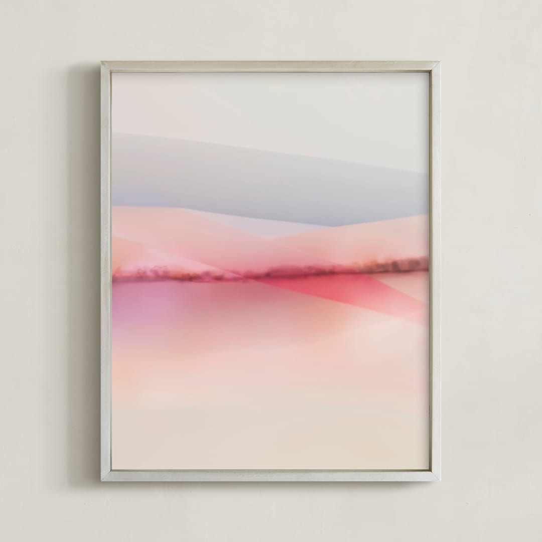 "Sailors Delight" - Art Print in Pink Skies by Karen Kardatzke - Framed