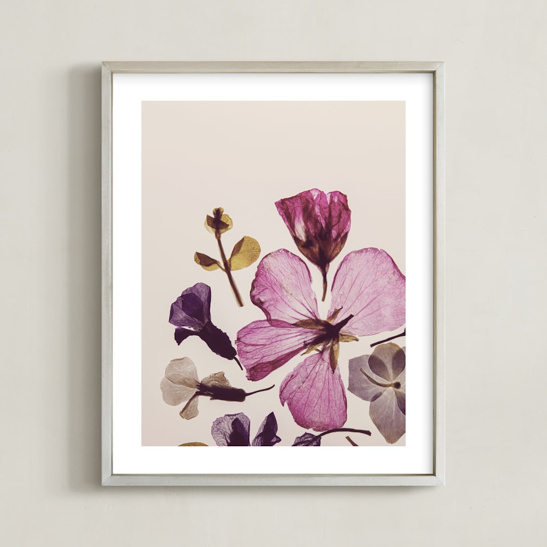 "Forever in Bloom" - Art Print in Pink by Karen Kardatzke - Framed