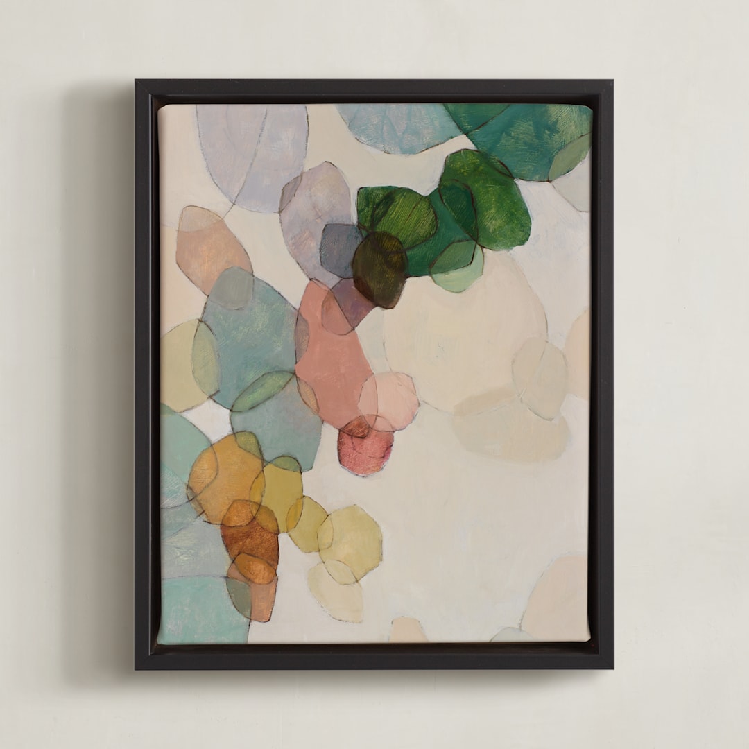 "Echoes II" - Art Print in Sky by Wendy Keller - Framed Canvas