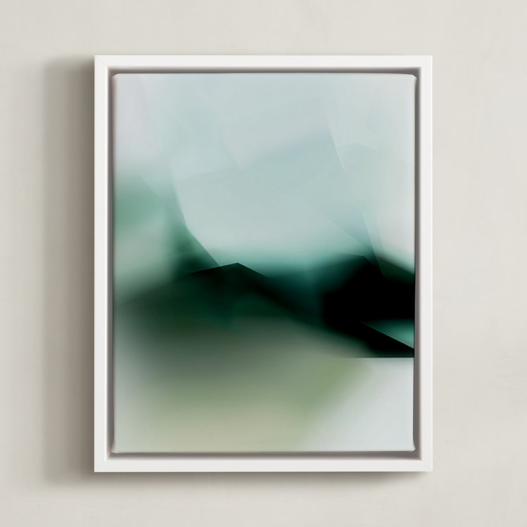 "Mountain" - Art Print in Earth by Lori Wemple - Framed Canvas