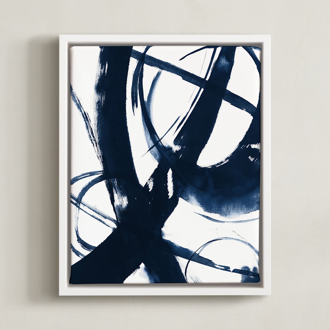 "Quietly Alive" - Art Print in Night by Roann Mathias - Framed Canvas