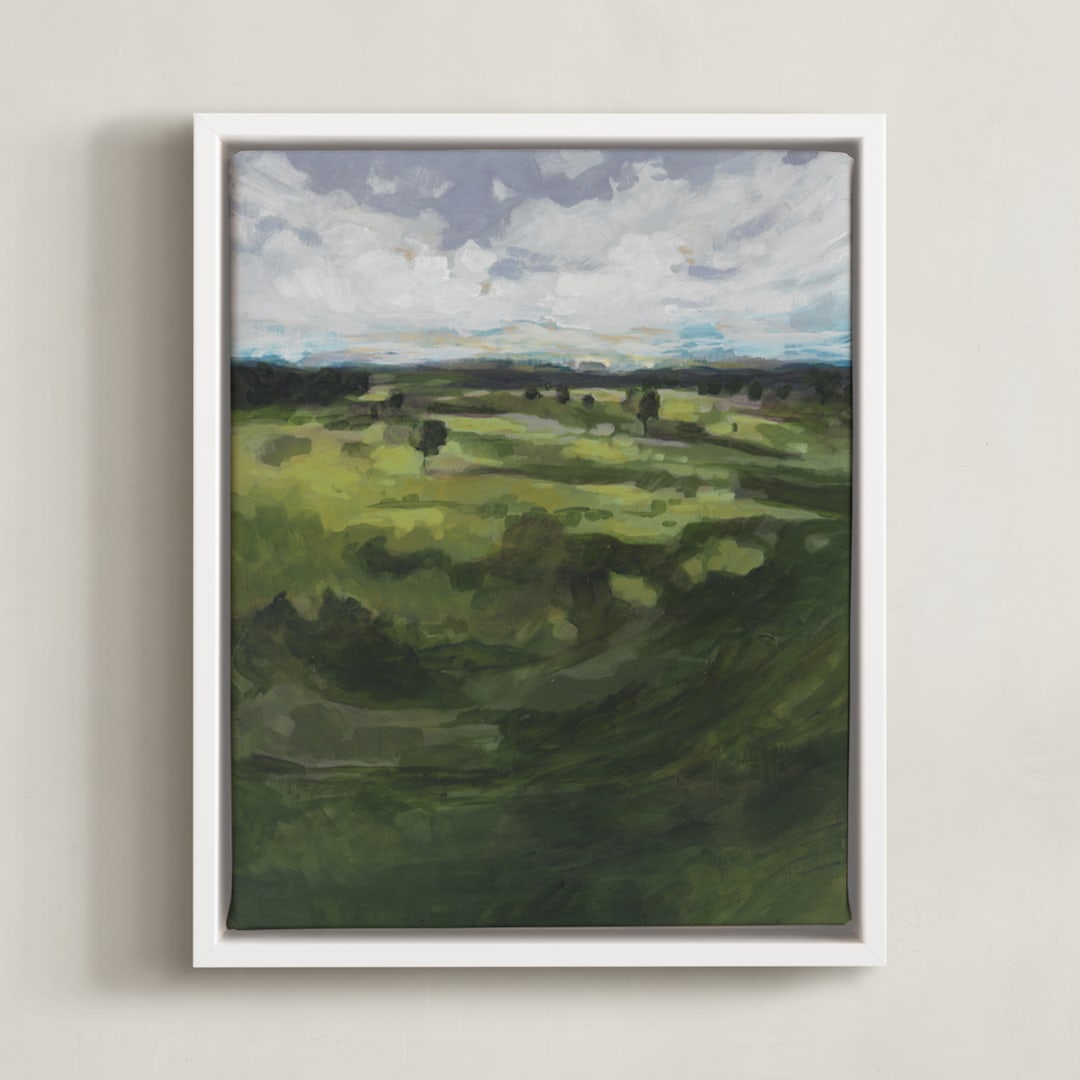 "Tomah" - Art Print in Green Hills by Lorent and Leif - Framed Canvas