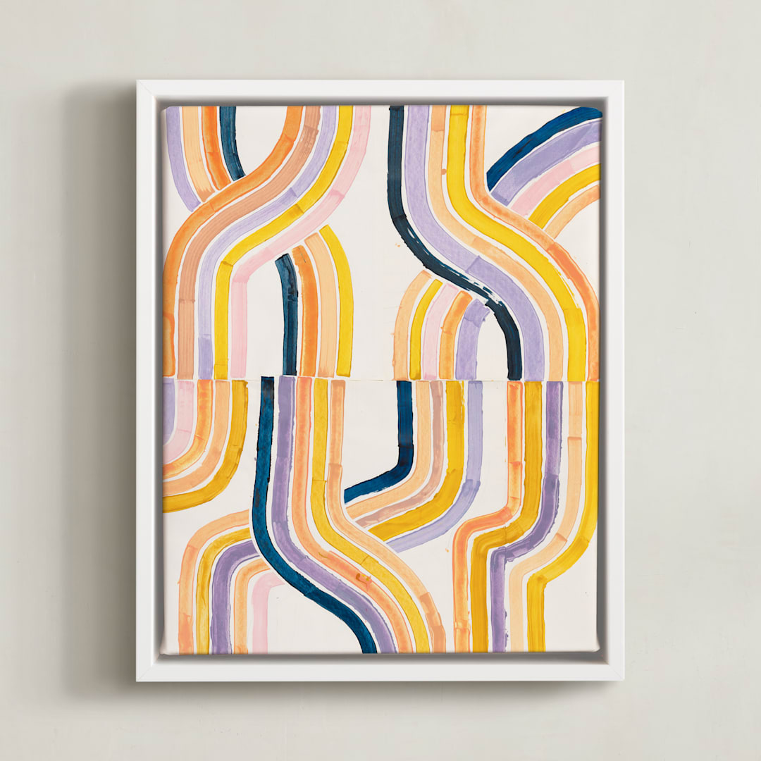 "dawnlight" - Art Print in Sunny by Lise Gulassa - Framed Canvas