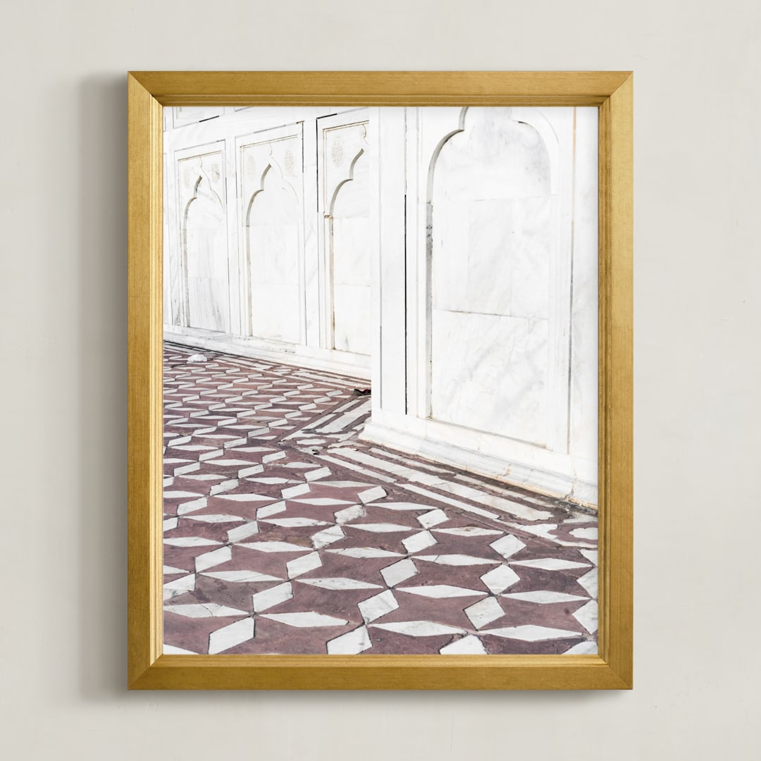"Palace Walk 2" - Art Print in sandstone by Kamala Nahas - Framed