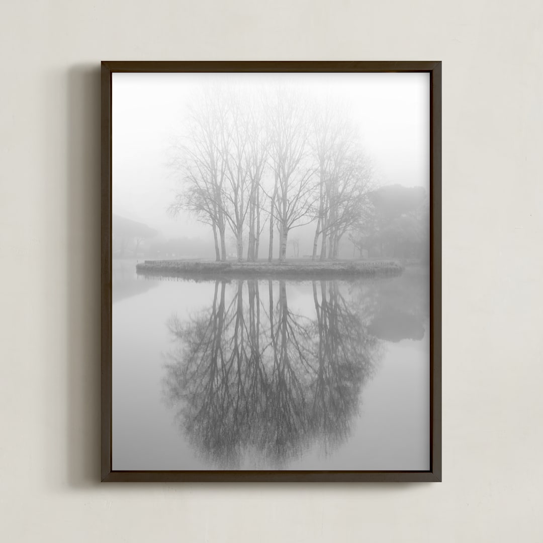 "Real Reflections" - Art Print in Mist by Massimiliano Massimo Borelli - Framed
