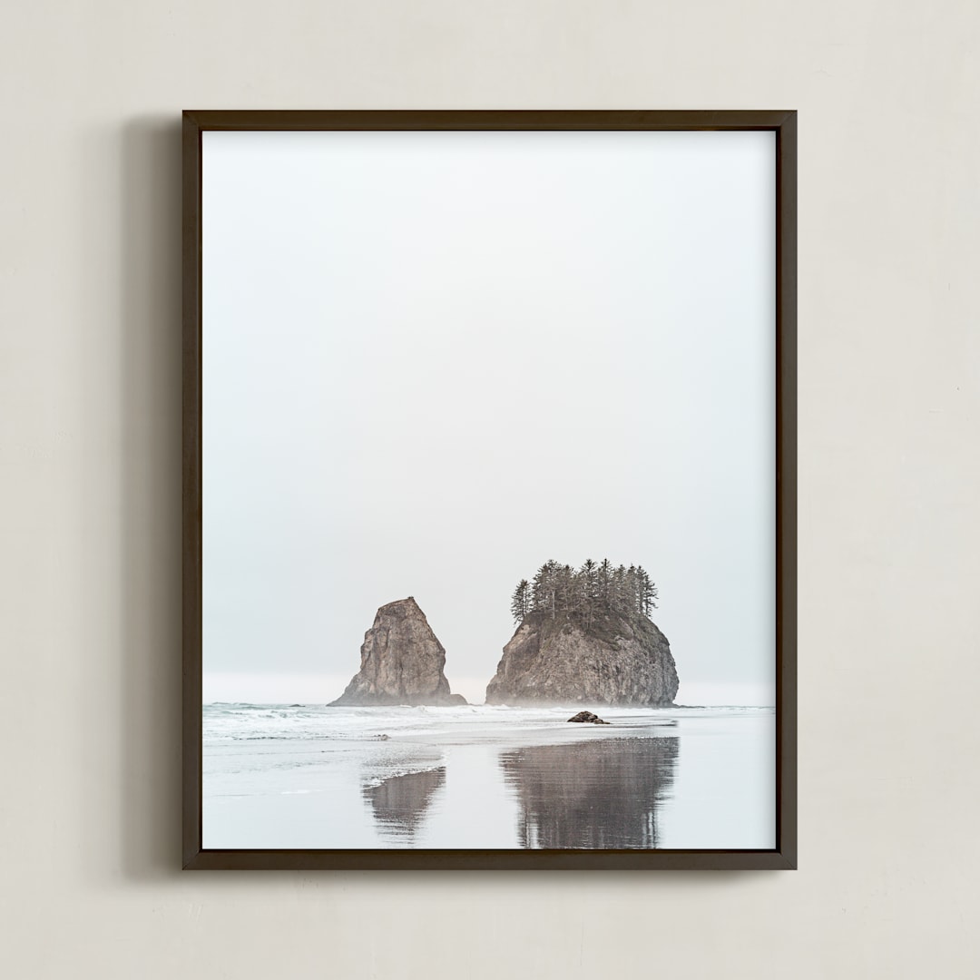 "Rocky Reflections" - Art Print in Alice Blue by LindseyErin - Framed