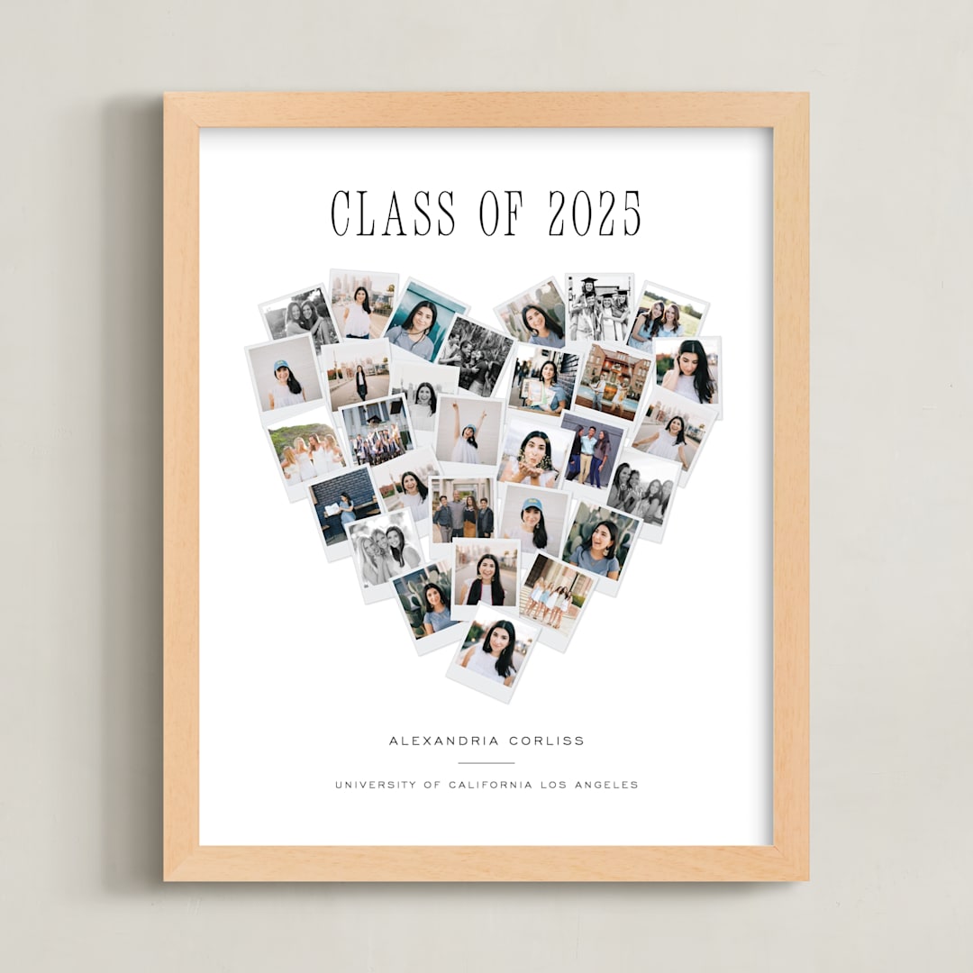 "Heart Snapshot for Grads: Framed Photo" - Framed Photo in White by Minted - Framed