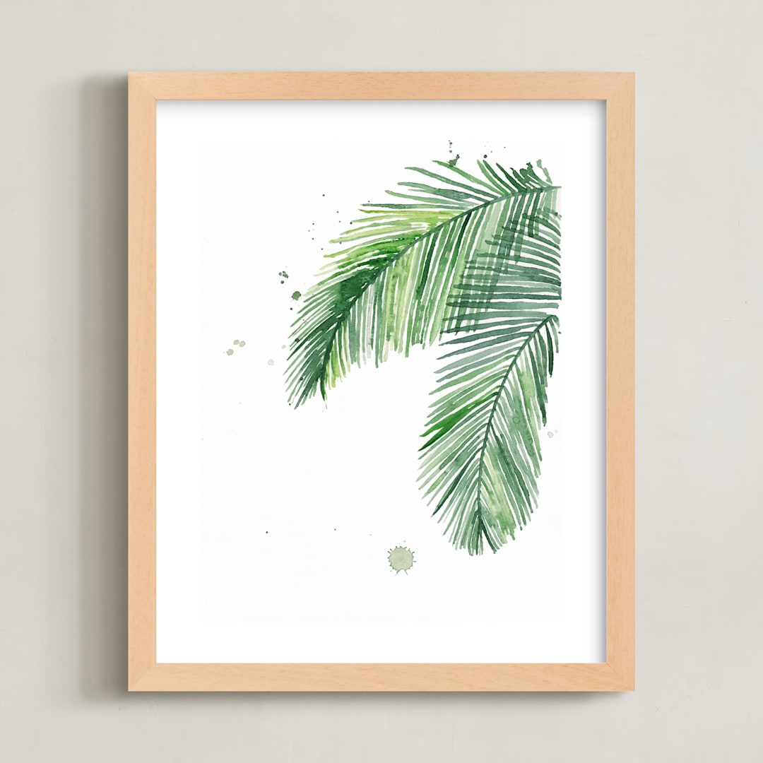 "Summer Palms" - Art Print in Palm Tree by Kelsey McNatt - Framed
