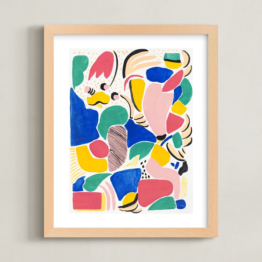 "Primario" - Art Print in White by FERNANDA MARTINEZ - Framed