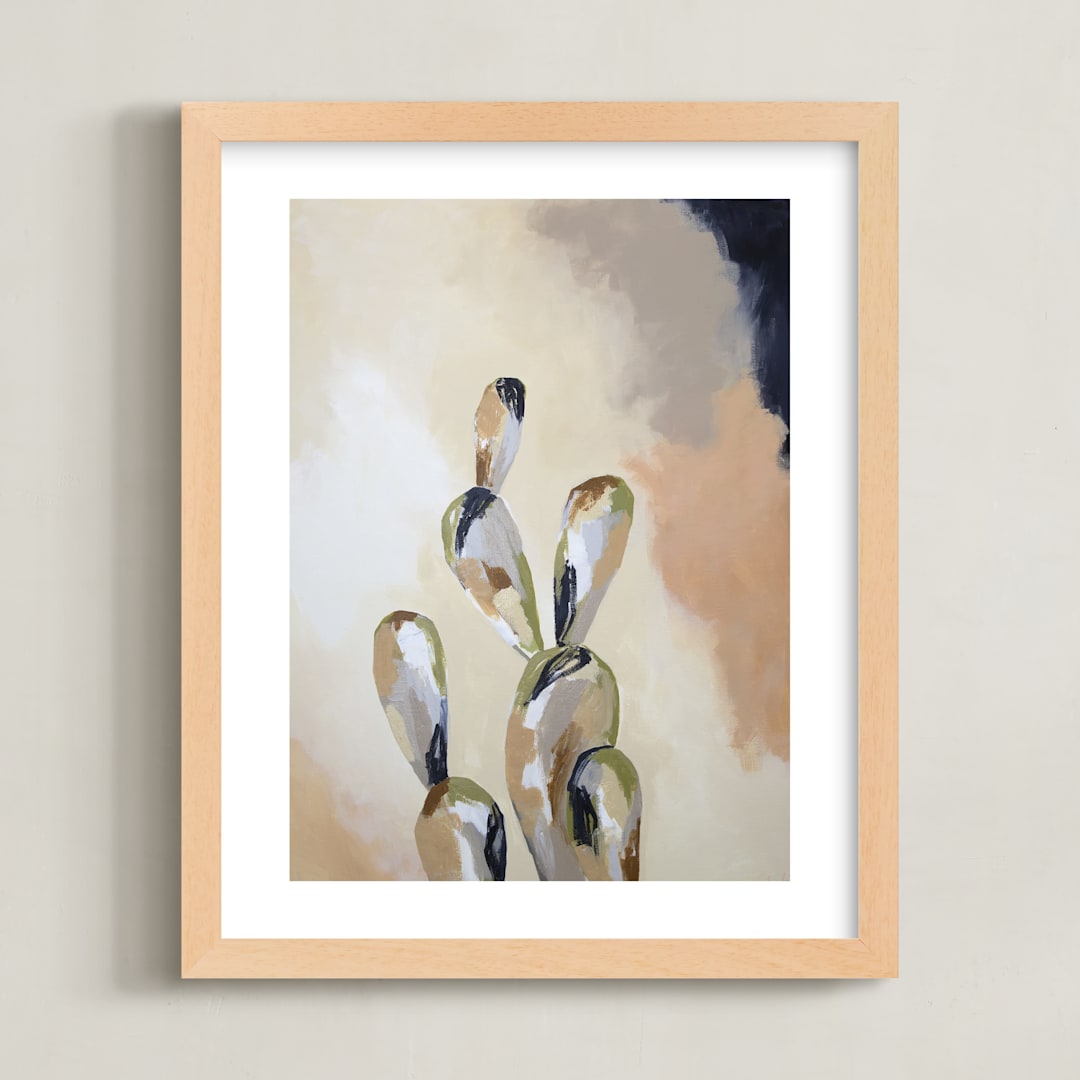 "Left it in Marfa" - Art Print in Peach by Kati Ramer - Framed