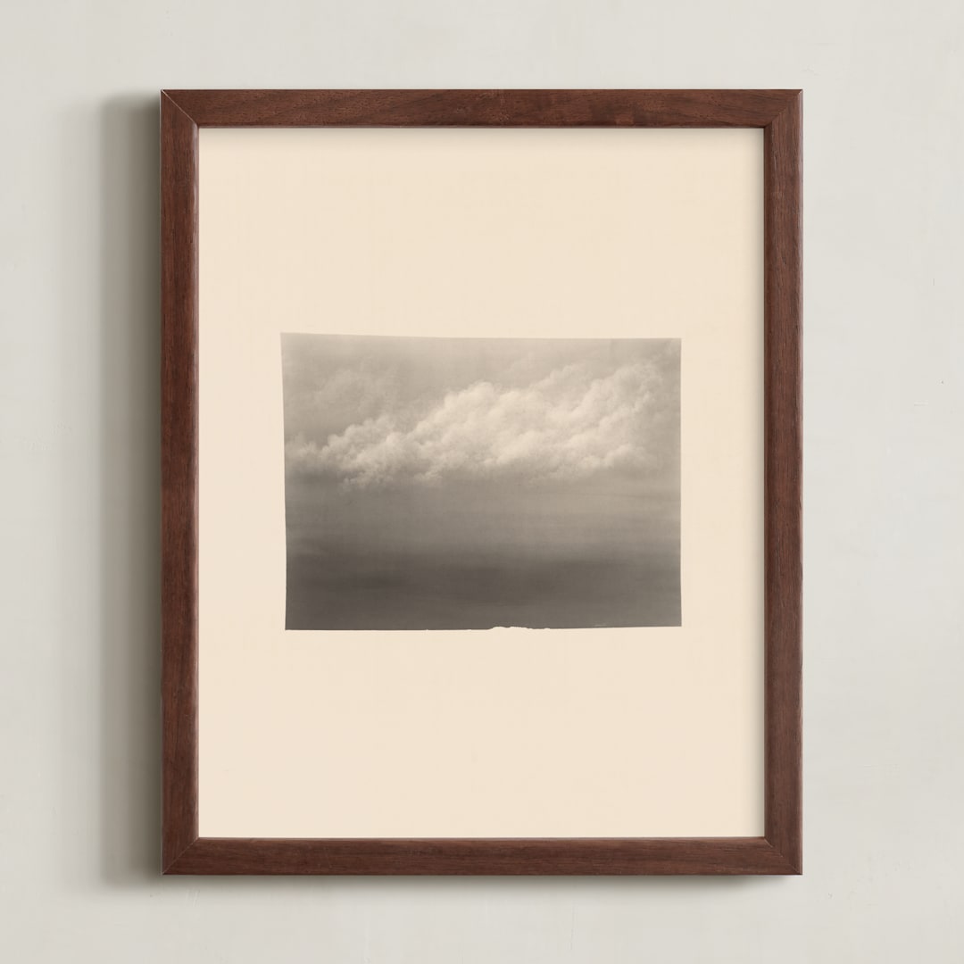 "Pilvi I" - Art Print in Vintage Grey by jinseikou - Framed