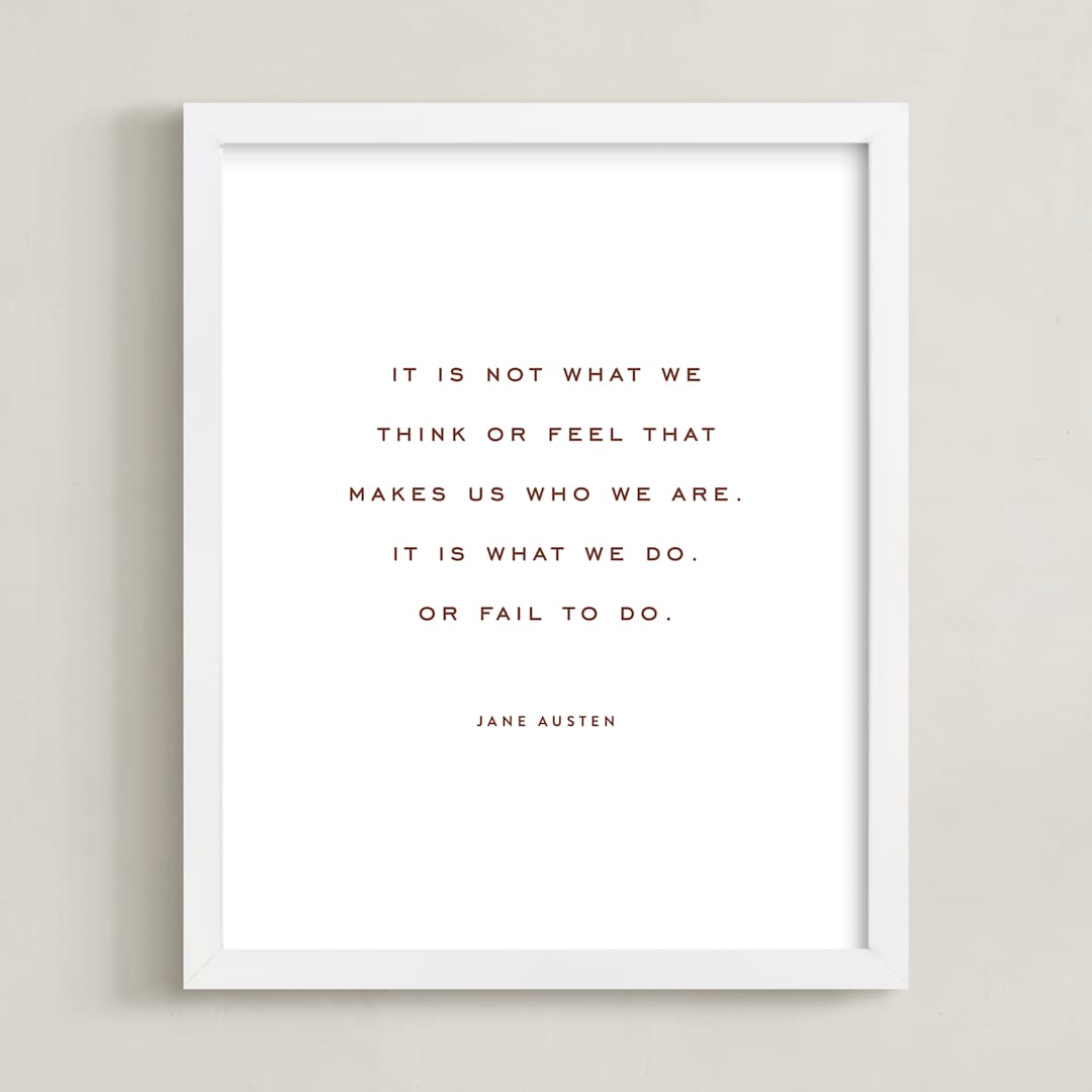 "Your Quote: Portrait Orientation Custom Print" - Custom Print in Rustique by Minted - Framed