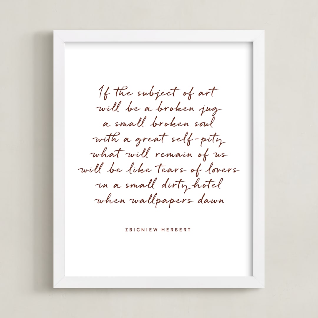 "Custom Quotes" - Custom Print in Rustique by Minted - Framed