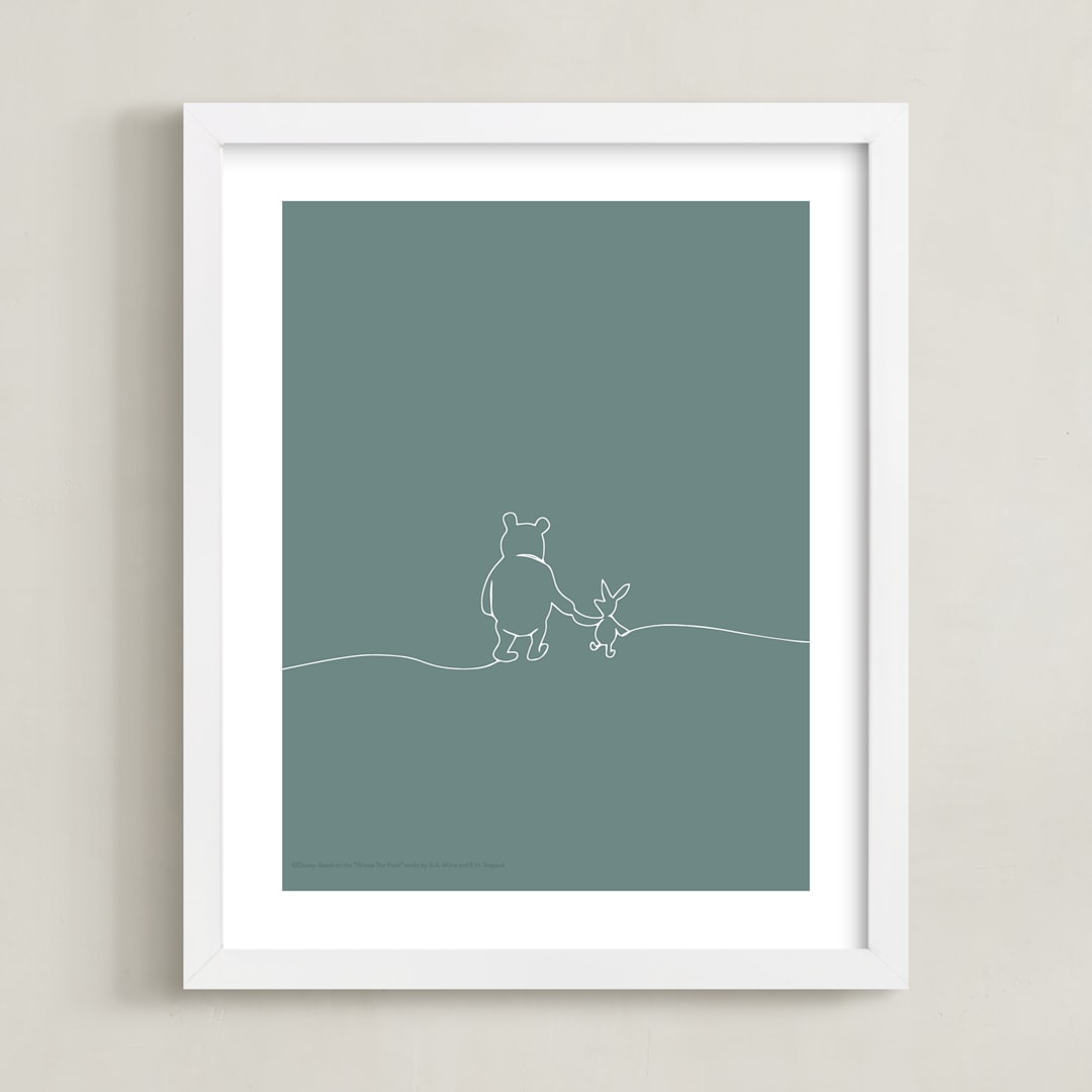 "A Simple Stroll" - Art Print in Forest by Britt Mills - Framed