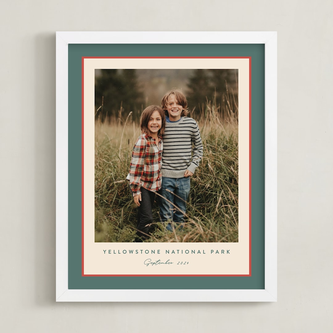 "Ribbon Frame: Portrait Framed Photo" - Framed Photo in Sprig by Carolyn MacLaren - Framed