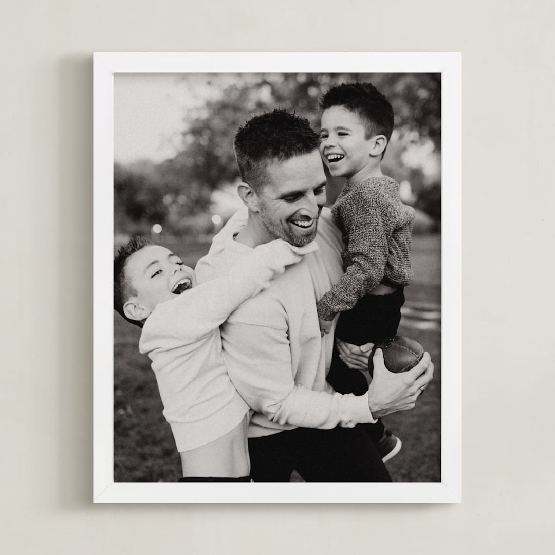 "The Big Picture: Father's Day Framed Photo" - Framed Photo in White by Minted - Framed