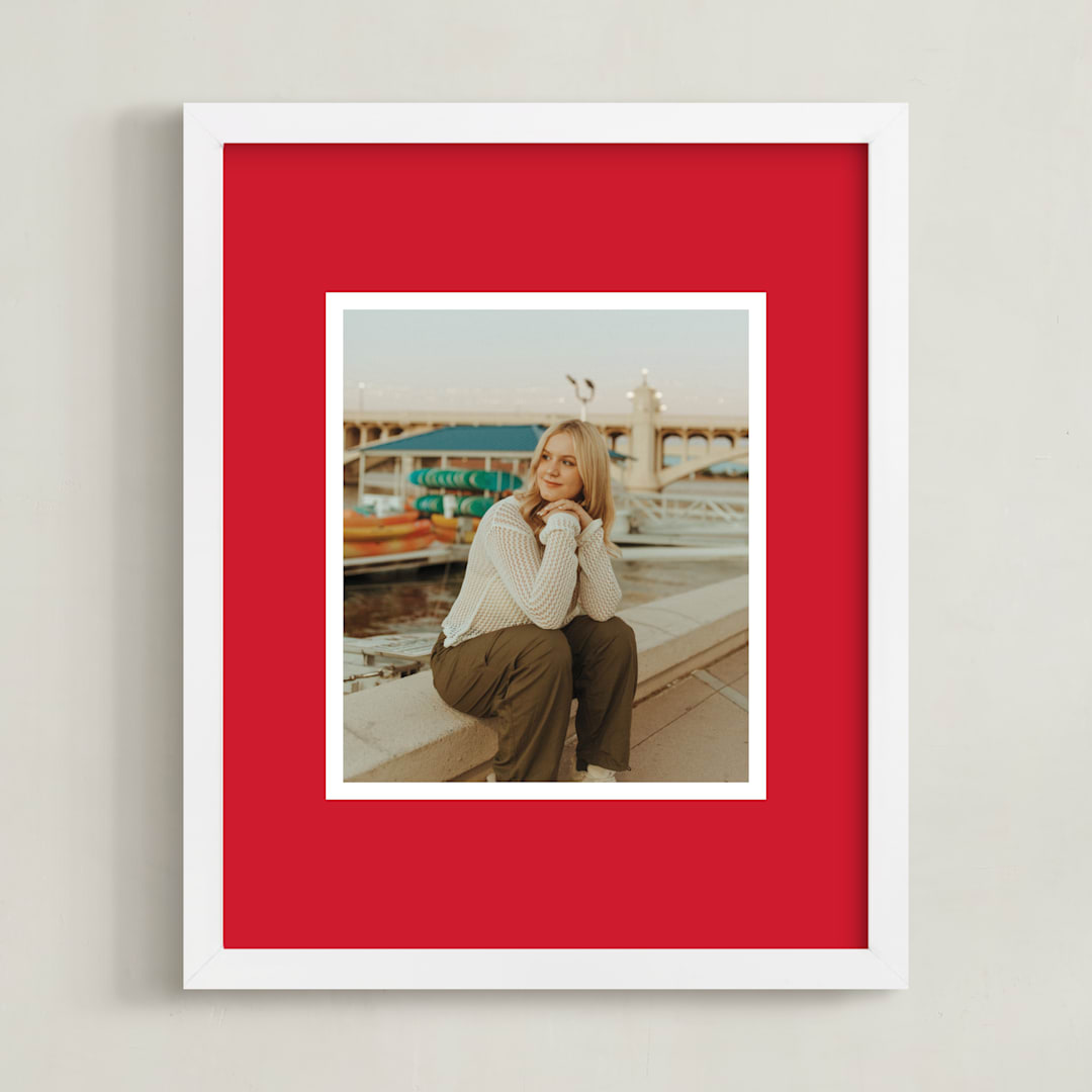 "Color Border: Portrait Framed Photo" - Framed Photo in Red by Minted - Framed