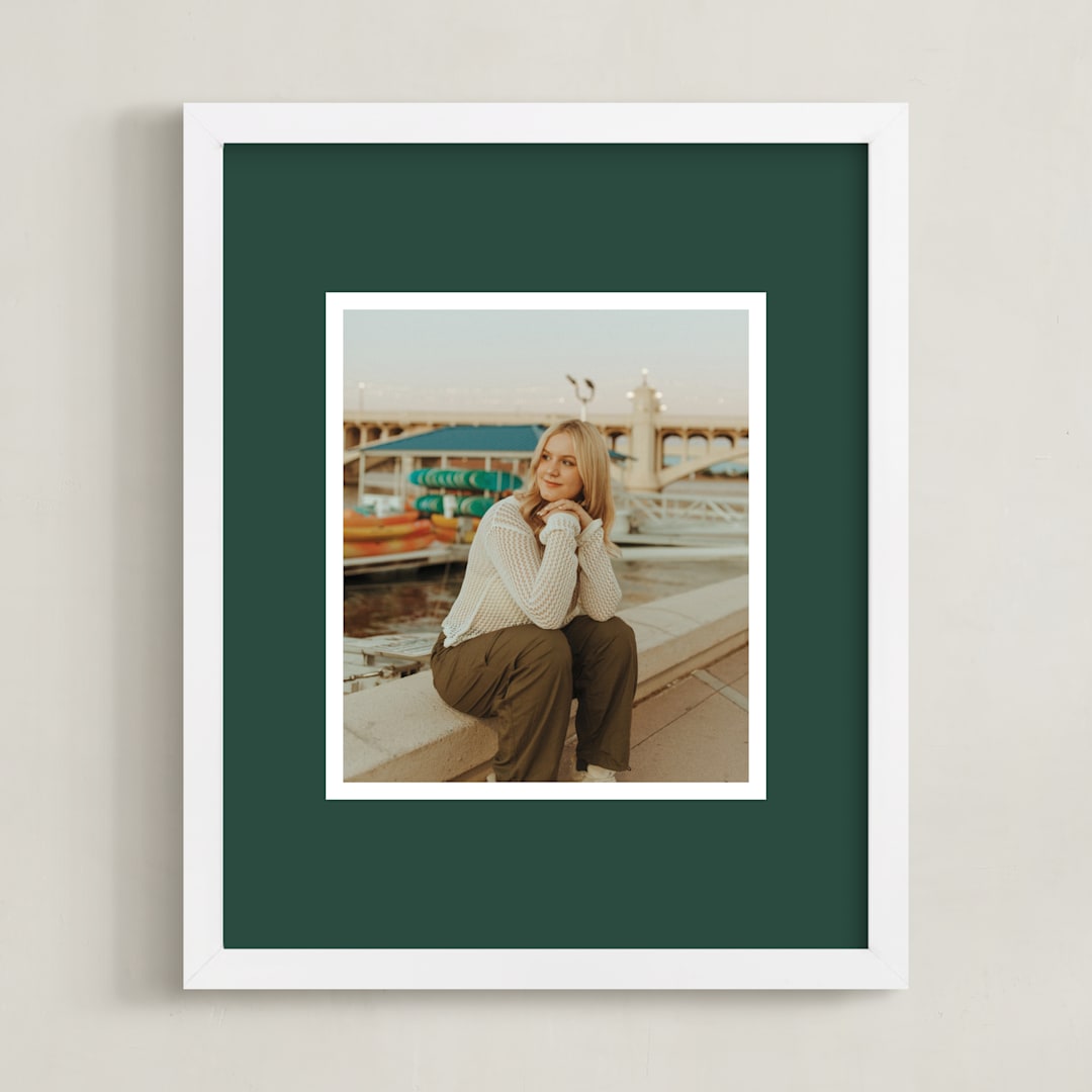 "Color Border: Portrait Framed Photo" - Framed Photo in Green by Minted - Framed