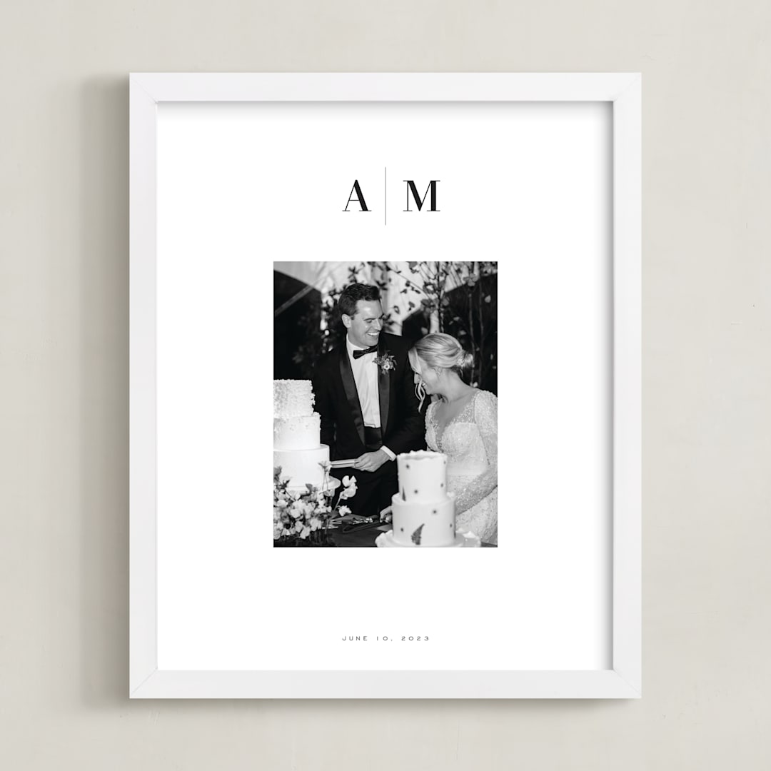 "Monogram: Portrait Framed Photo " - Framed Photo in White by Minted - Framed