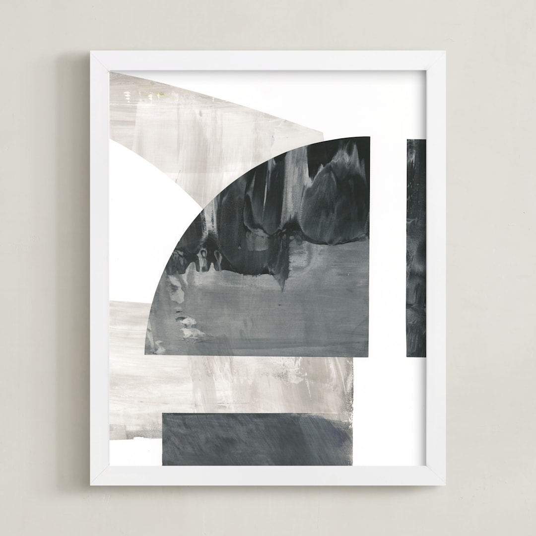 "Indian Sundial" - Art Print in Onyx by Agnes Pierscieniak - Framed