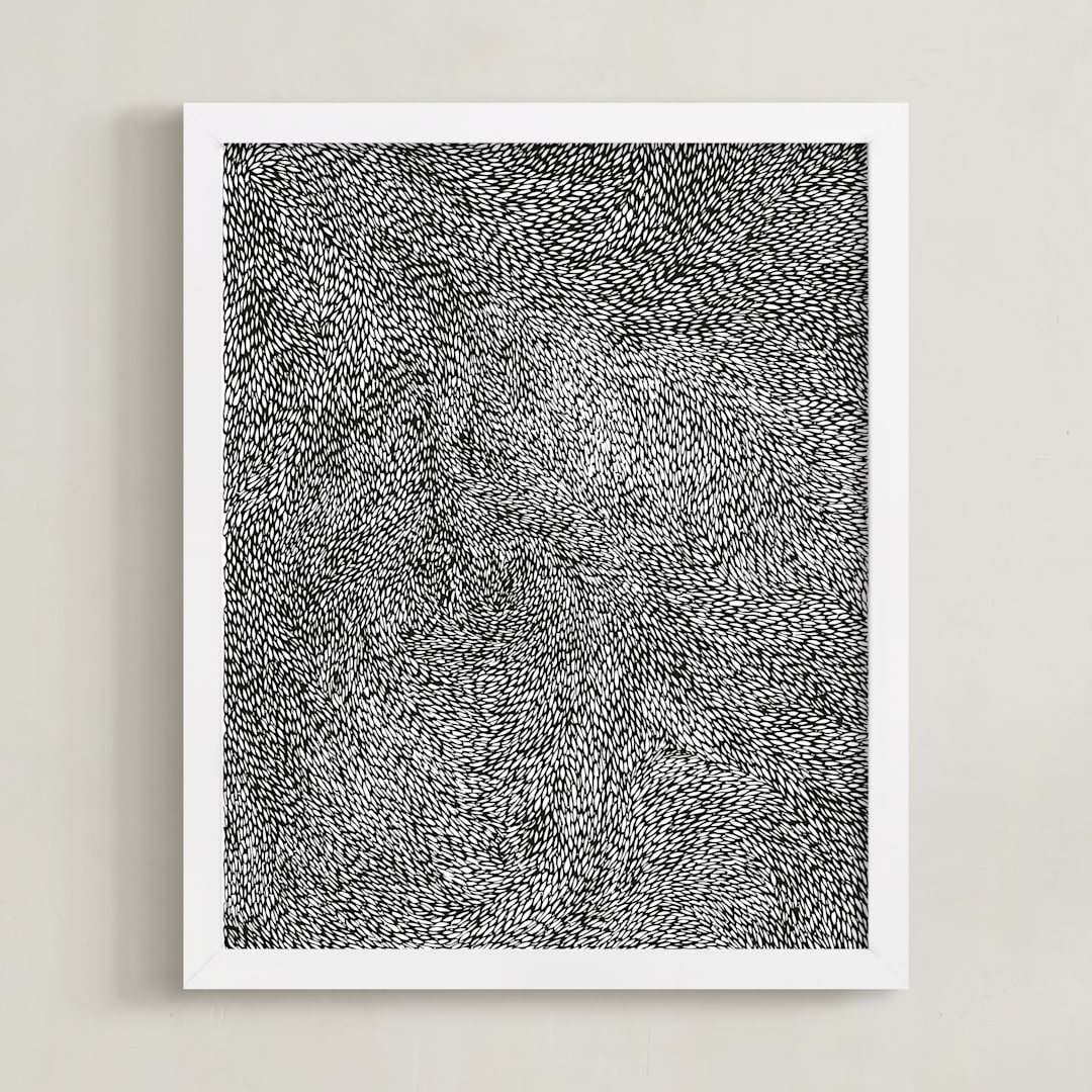 "10,000 Grains" - Art Print in Charcoal by Bryn Wears-Fitipaldi - Framed