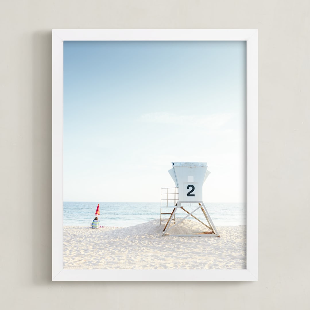 "Tower 2" - Art Print in tower blue by Kamala Nahas - Framed