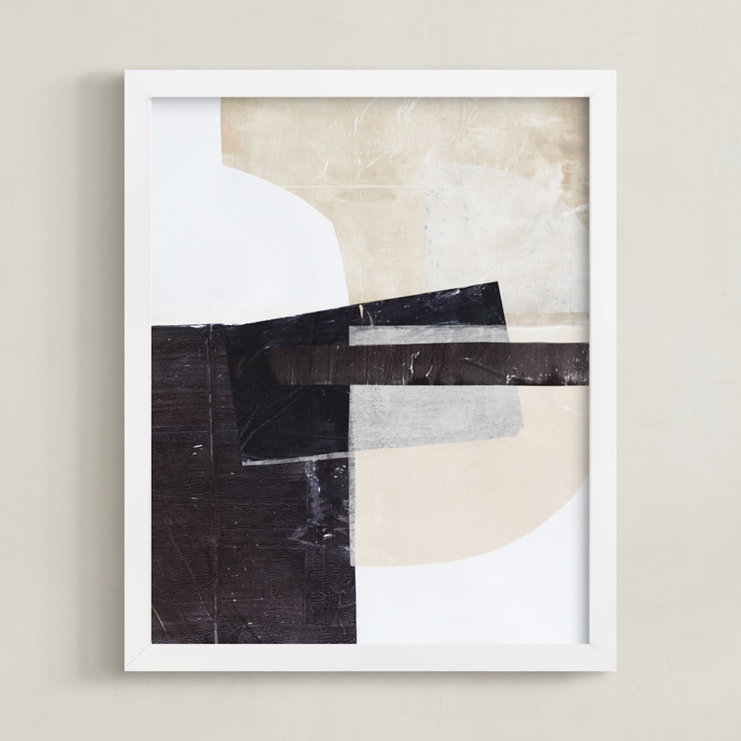 "Last Tuesday" - Art Print in Sand by Jennifer Daily - Framed