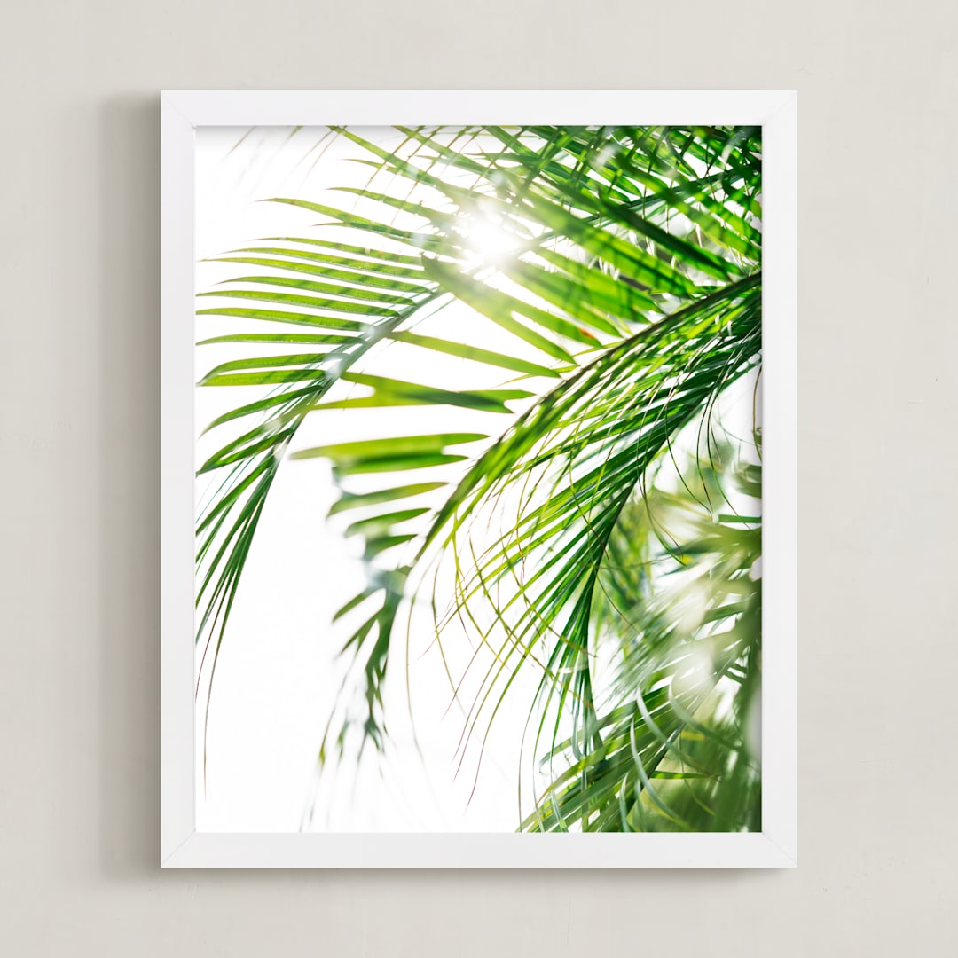 "Palm 3" - Art Print in color by Kamala Nahas - Framed