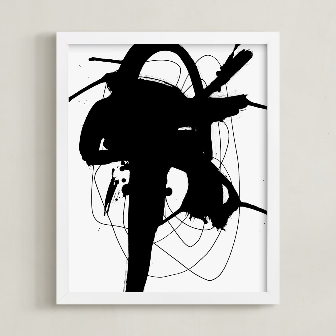 "synapse" - Art Print in Black and White by Ilana Greenberg - Framed