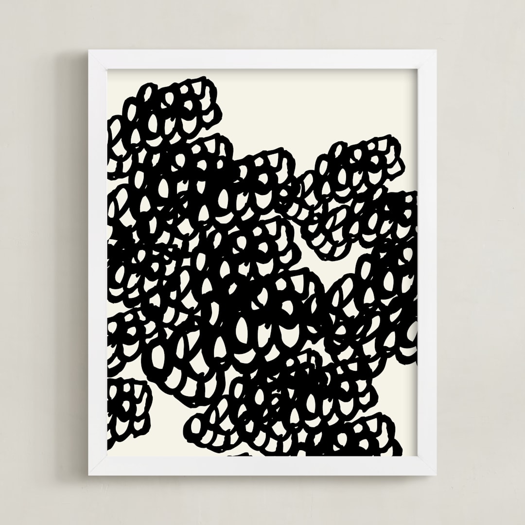 "Black Sheep" - Art Print in Noir by rose lindo - Framed