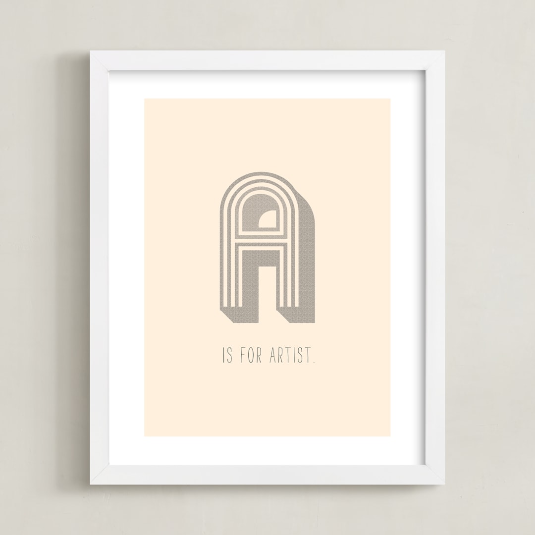"Artisan" - Art Print in Almond by Marabou Design - Framed