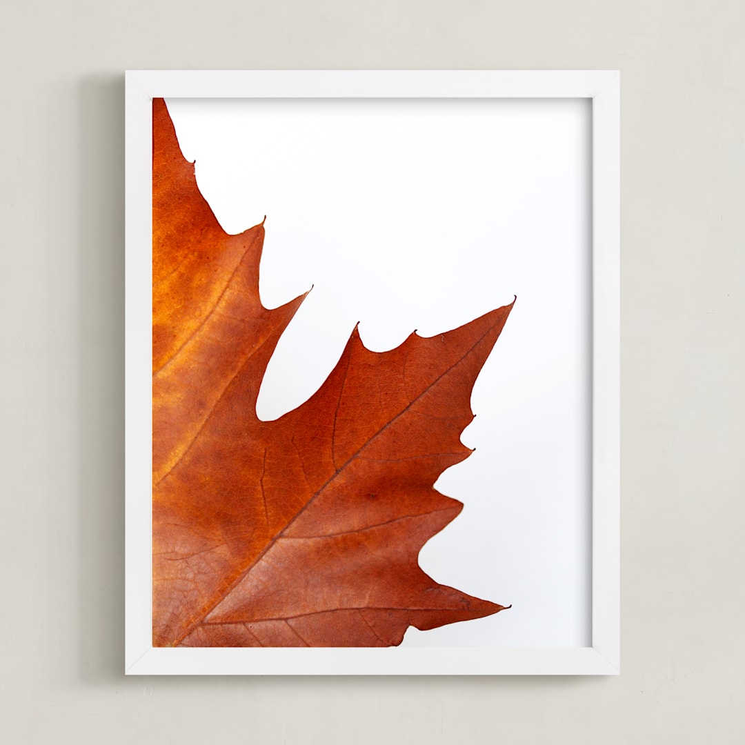 "Seasons Change" - Art Print in rustic red by Alexis Arnold - Framed