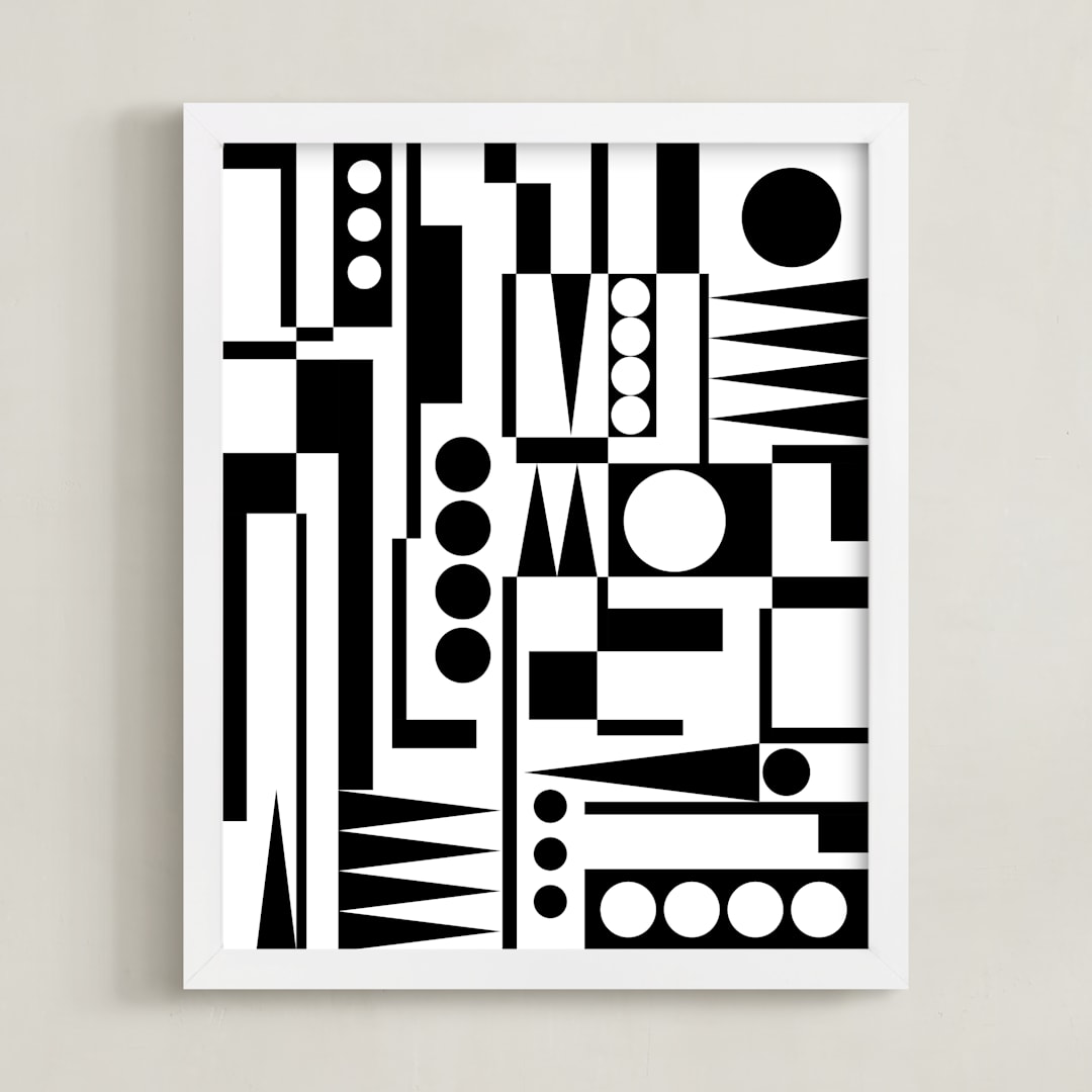 "Absolute Beginners" - Art Print in black and white by Bryn Wears-Fitipaldi - Framed