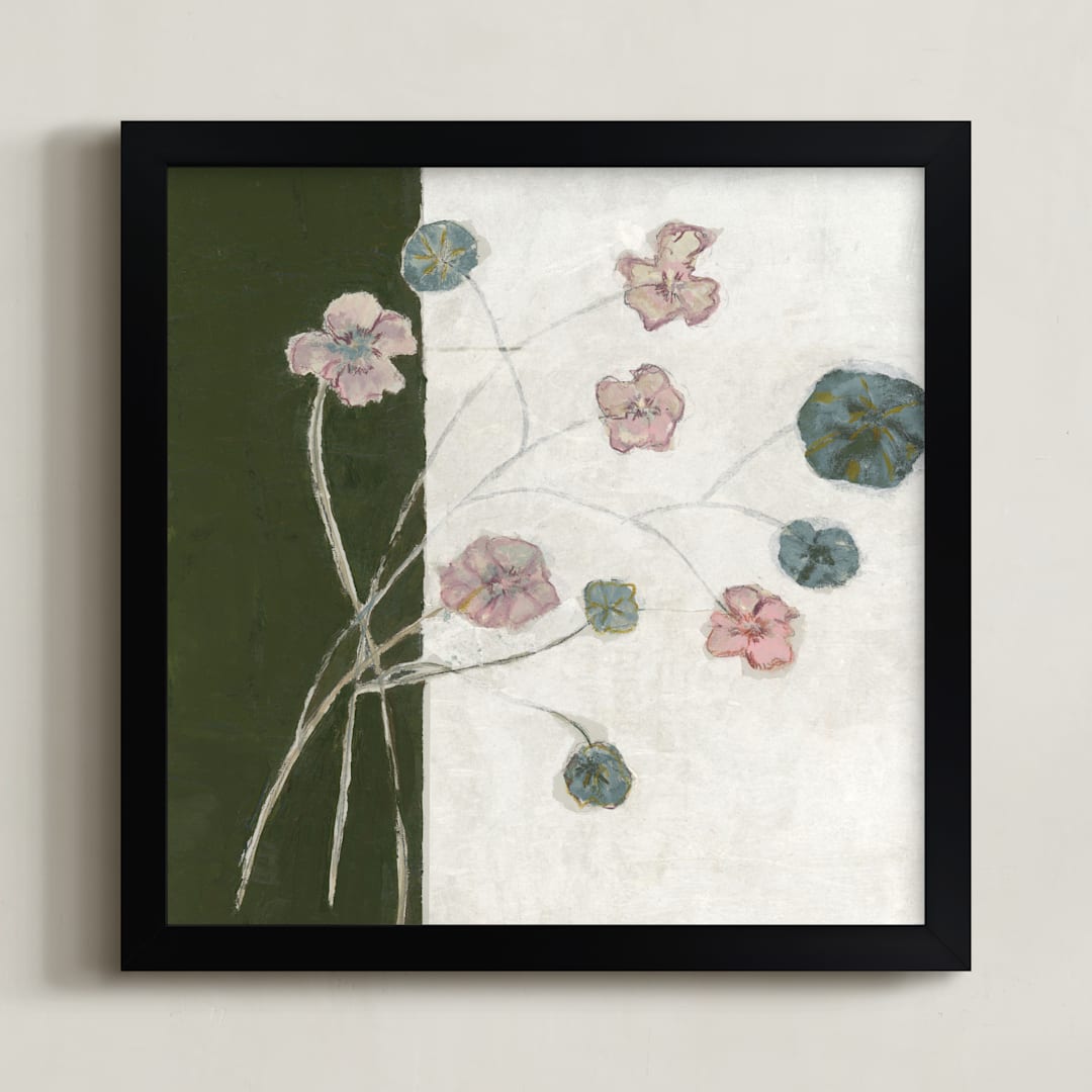 "Celebratory Decay" - Art Print in Green Decay by Bethania Lima - Framed