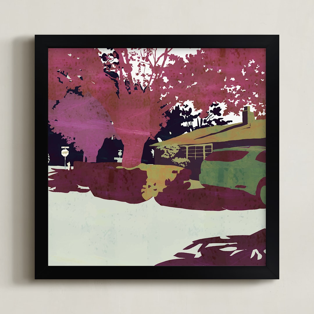 "37th Street 1" - Art Print in Grey Rose by lisa Mundorff - Framed