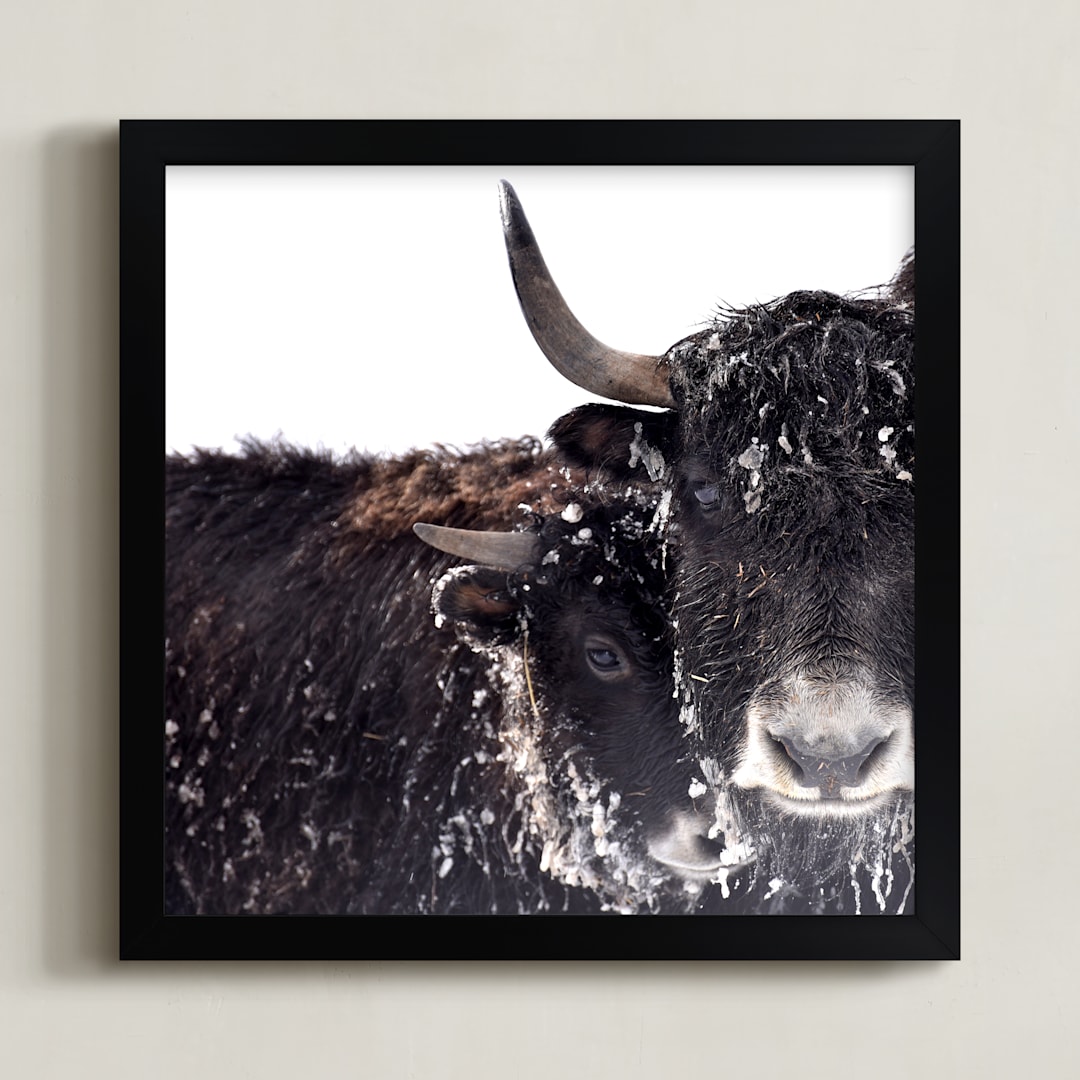 "forever together" - Art Print in Chocolate by Leslie Le Coq - Framed