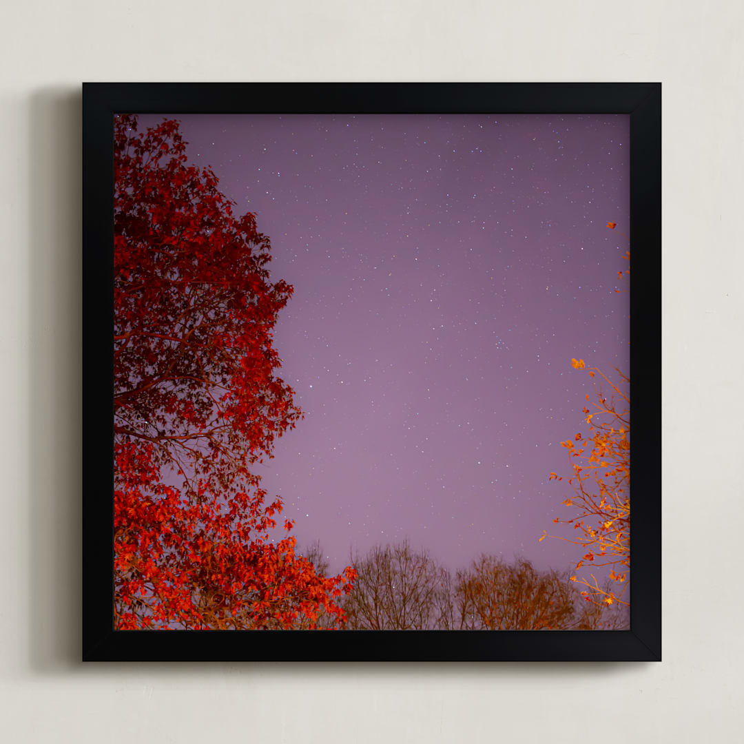 "Hot Stars" - Art Print in Cosmic Mauve by Jeff Preuss - Framed