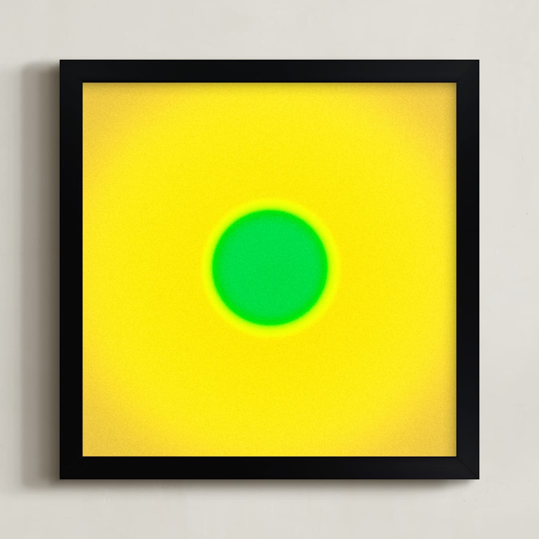 "Sun in the dust. Variations 3" - Art Print in Yellow Sky by Arash Fattahi Acosta - Framed
