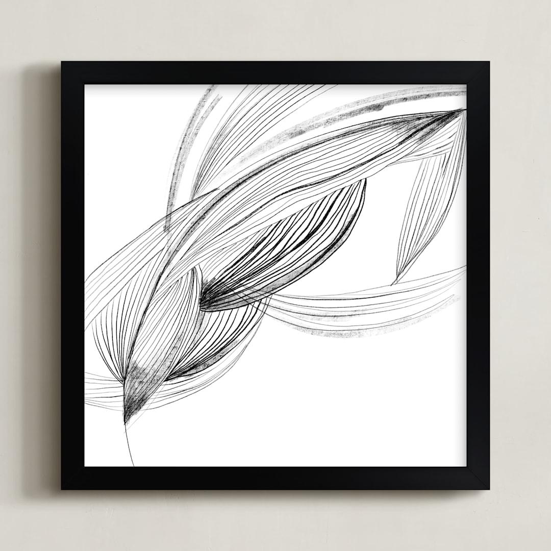 "Movement" - Art Print in Cloud White by Lucrecia Caporale - Framed